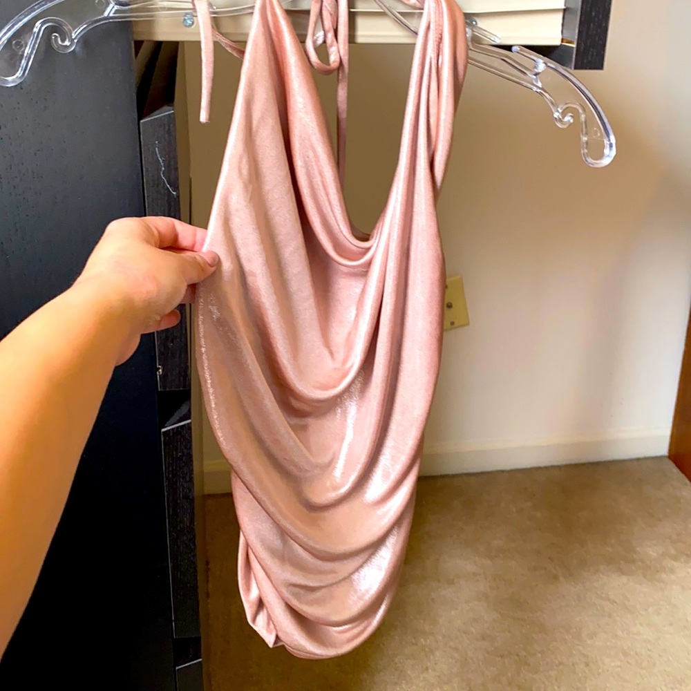 Sparkly Rose halter top